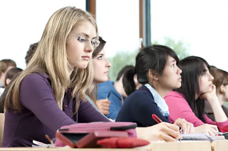 Students at the lecture room Students at the lecture room